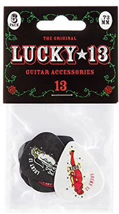 Dunlop DL P 0161 L13BP.73 Lucky 13 Series II players pick (6 Stück) sortiert