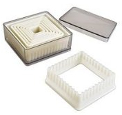 Ibili - Cortapastas Profesional Cuadrado Rizado (9 Pc)