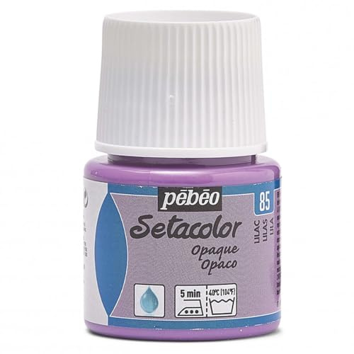 PEBEO Setacolor Opaque Fabric Paint 45-Milliliter Bottle, Lilac,Lilac, 295-085, Purple