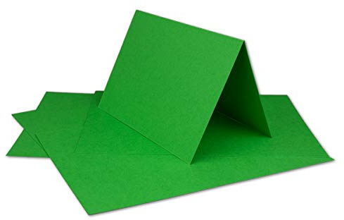 50 DIN A6 Faltkarten Grün - Karten zum Selbstgestalten 14,8 x 21 cm - Klappkarten mit 160 g/m² - Colours-4-you von Glüxx Agent