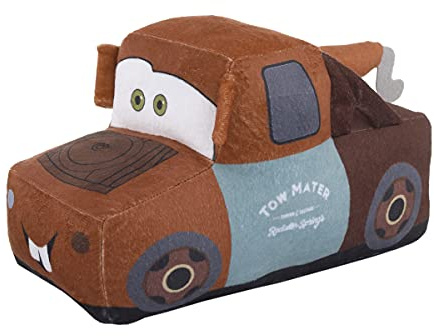 Disney Cars Mater Brown 3D Plush Decorative Toddler Pillow with Embroidery