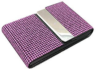 Kreditkartenetui für Damen Und Herren Glänzend Kristall Strasssteine Kartenetui Bling Kreditkarten Etuis Tragbares Multifunktionale Portemonnaie Ausweis Karten Kreditkartenetui 9.8cmx6.3cmx1.8cm