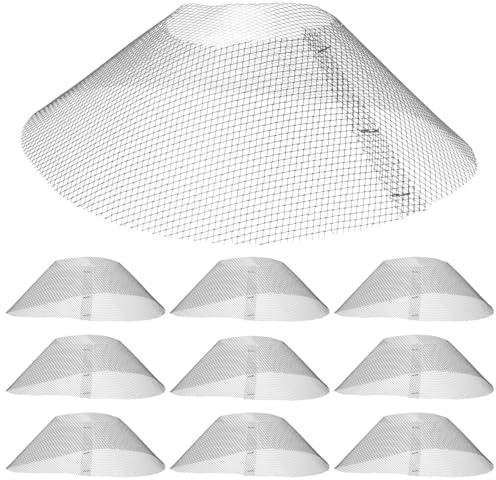 Housoutil Round Range Hood Filter, 20PCS Iron Cooker Hood Filter Net, Bowl-Shaped Grease Mesh Accessories for Kitchen Home