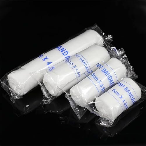Conforming Bandage, 4.5m Premium Gauze Bandage Roll, Soft Gauze Roll Bonus Medical Tape Bandage for Safety First Aid Group Medical (5cm)