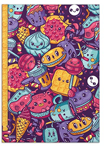 RNKVERLAG Notizbuch Sweets blanko in DIN A4, mit insgesamt 96 Blatt 70 g/m², 1 Stück