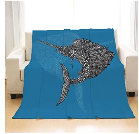 JGATW Manta Manta de Lana para Nadar con Tiburones, Manta versátil, Suave y esponjosa, Ligera, cálida, Adecuada para Todas Las Estaciones Cobija (Blue : Bronze, Size : 150 * 200cm)