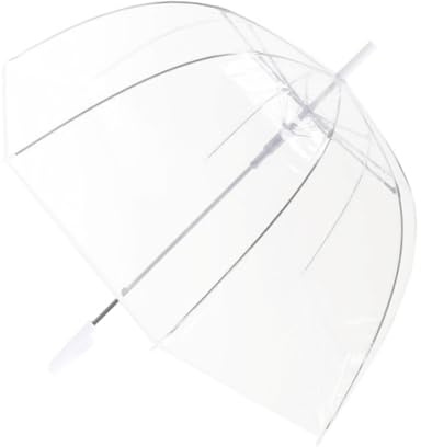 Clear Bubble Umbrella - Automatic opening clear dome umbrella with the stylish J-shaped handle for men and women, clear umbrella wedding, outings and large group gatherings, graduations, proms, or