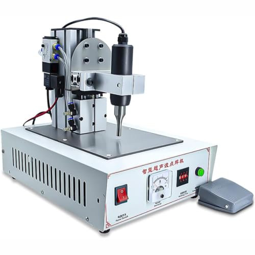 CYMYYDS Saldatrice per Plastica Ad Ultrasuoni 1200 W, Saldatrice a Punti Ad Ultrasuoni Portatile con Pedale E Cursore su Rotaia, per Plastica in Nylon - Giunzione Rapida Ed Efficiente