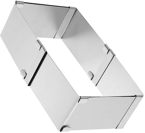 LIFKOME quadratischer Kuchenformring quadratische Mousseform Pfannkuchen Rechteckige Kuchenform Anruf Ringe Keksform Ovale Ausstecher backen Gebäck Mousse-Kreis Backzubehör Messer Trichter