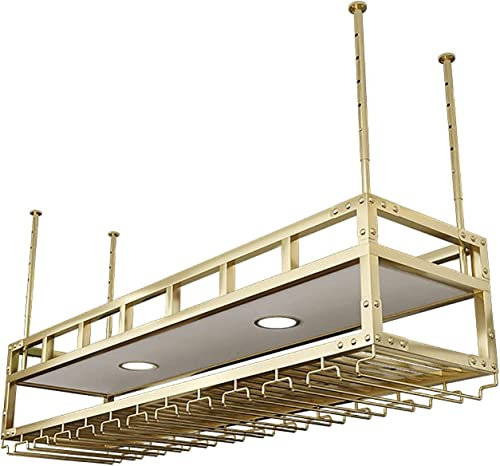 BTZHY Weinregal,An der Decke montierter Weinflaschenhalter, hängendes Weinbecherregal – 80 cm Weinglasregal – Edelstahl, verchromt, unter dem Glasschrank – hängender Weinbecherständer