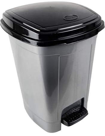 Best House | Pedal Bin | 22 Litres | Gray | Pack of 1 | Foot Pedal Dustbin | Trash Can/Garbage Waste Bin | Rubbish with Lids Used for Home Office, Hospitals Garbage management, Bathroom or Outdoor