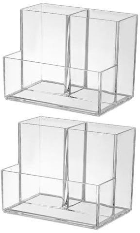 FUNOMOCYA 2stücke Kunststoff Stifthalter Für Schreibtisch Stiftbecher Aus Kunststoff Stift-organizer Für Make-up-pinsel Und Kleine Gegenstände Stabil Und Leicht Zu Reinigen
