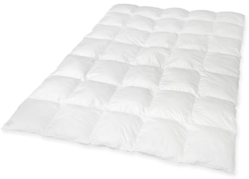 Künsemüller Faserbettdecke Exclusiv - Daunen-Feeling durch Sensofill Fasertechnologie - 100% Baumwolle Bezug, Waschbar & Allergikerfreundlich | extrawarm | 135x200cm