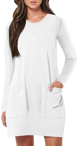 Pulloverkleid Damen Oversize Winter Pulloverkleid Longpullover Herbstkleid Sweater Dresses Winterpullover Weihnachtspullover Wickelkleid Damen Warme Pullis Strickpullover Longpullover