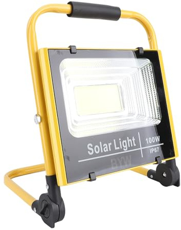 LED-Arbeitsleuchte, 100 W, 20.000 Lm, 6.000 K, Superhell, Wasserdicht, IP67, LED-Flutlicht mit Ständer, für Drinnen und Draußen, Verstellbare Tragbare Baustellenleuchte für Bau