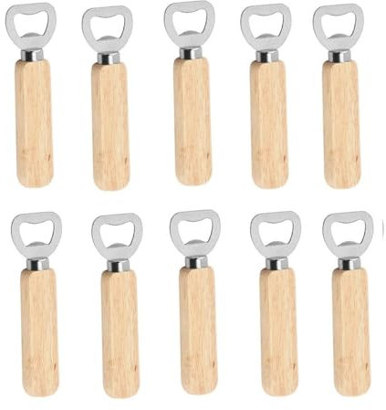 10 abrebotellas de madera, abrebotellas de cerveza, herramientas para el hogar, cocina, bar, herramientas para el hogar, mango de mano, vino, refresco, tapa de vidrio, gadgets