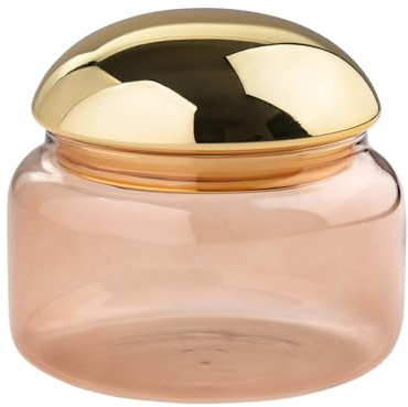 Giftcompany Voile Glasdose M braun/Gold 10,5cm