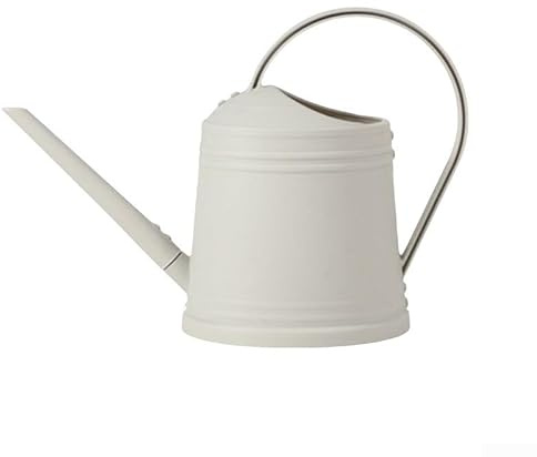 Hervidor de riego de plástico de boca larga de 1 8 l, diseñado para el hogar, balcón y plantas de jardín, fácil de limpiar y usar (metros blanco)