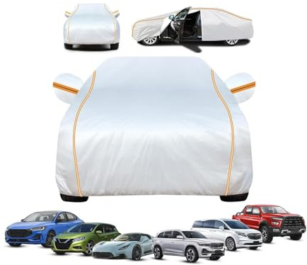 Car Covers for Jaguar XF 2008-2018,All-Season Car Cover - Rain & Snow Proof + Dustproof + UV Protection, Frost Resistant & Leaf Proof with Reflective Strips