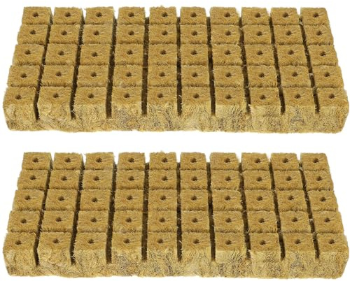 Générique Cubes de Plantation Hydroponiques 25X25X30 MM 100 Pièces Blocs de Terreau pour Culture hors-Sol Cubes de Clonage et Croissance Substrat Aéré et Rétention d'Eau pour Semis et