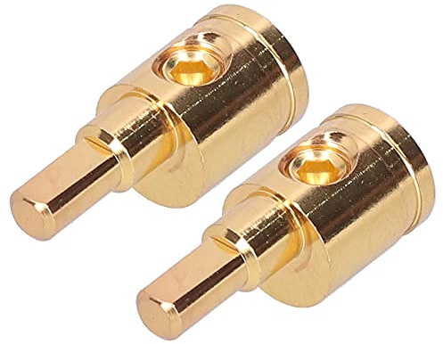 Taidda 0GA Pure Copper Gold-Plated Wire Reducer Terminal Connector for Car Audio Amplifier Modification, 2pcs Ideal for Inverter and Battery Applications