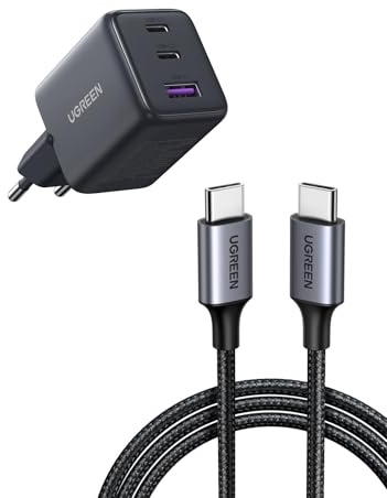 UGREEN 30W Chargeur USB C Rapide 3 Ports et 60W Câble USB C 1M