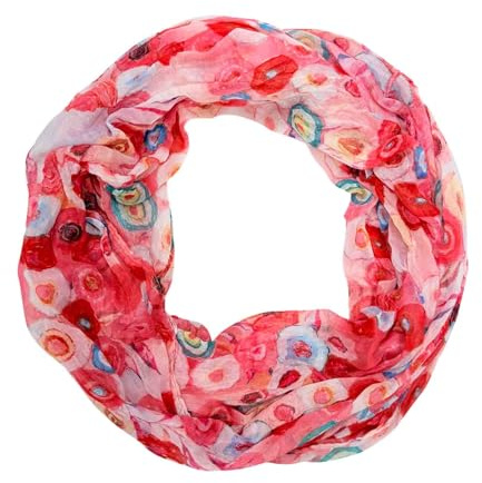 Jeamis Kreis Loop Seide Farbverlauf Frühling Rundschal Rainbow Unisex Sommer Leicht Schal Stola Dots