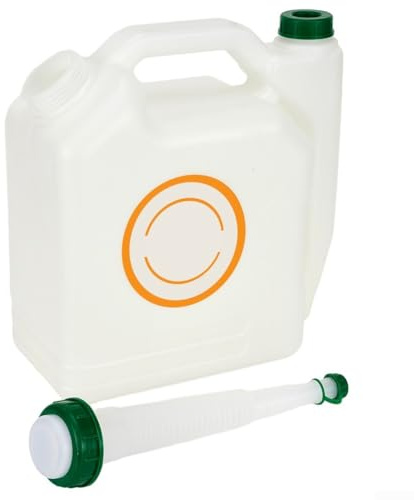GLFLOW Bidon d'huile pour tronçonneuse 5 l pour tondeuse à gazon, rapport de 20:1 à 50:1