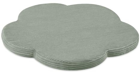 MISIOO Krabbelmatte Baby Spielmatte Floral Blume 80x80 cm – Weiche Schaumstoffmatte 6 cm Dicke, Premium Cord OEKO-TEX, Rutschfeste Baby Matte für Kinderzimmer Spielbereich
