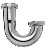 Keeney Manufacturing 10487K 22 Gauge Sink Trap J-Bend with Captured Nut, 1-1/4 by 1-1/4, Chrome