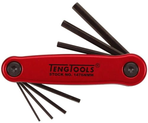 Tengtools 1476NMM - Juego de 7 llaves hexagonales, métricos