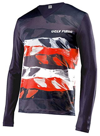 UGLY FROG Fahrradbekleidung Winter Fleece Warm Element Jung Mode MX Jersey Shocker Farbe Motocross Enduro Cross Motorrad Downhill Shirt Langarm Motorräder Schutzkleidun Innen