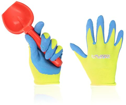 FUZZIO® Nico Guantes para niños 3-5 años, para Jugar y Trabajar, 2 Pares