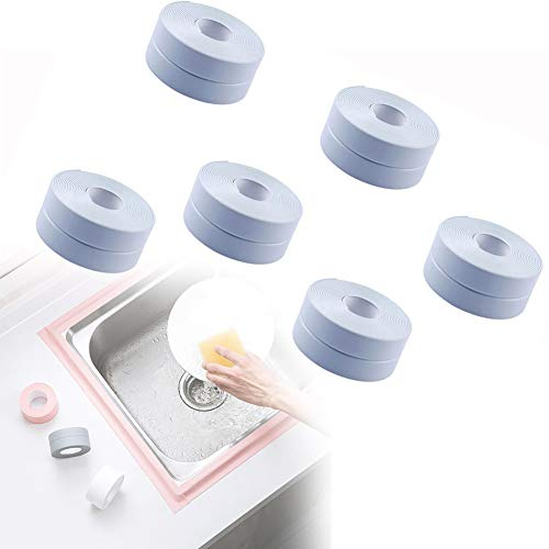 Wannendichtband Abdichtungsband Dichtband Fugenband Fugen-dichtungsband, Dichtungsband für Badewanne und Wand, Badezimmer, Dusche, Küche, Fenster und Türen Selbstklebend, Multi-color,Blau,3.2mx3.8cm