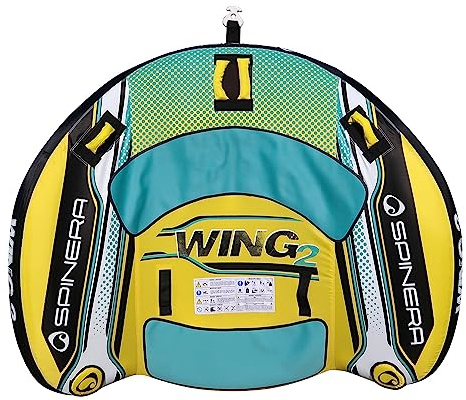 SPINERA Wing Towable Wasser Tube 2 & 3 Personen – Fliegendes Action-Tube mit Flügeldesign, 840D Nylon Full Cover, Boston Ventil & Quick Connector – Luftkammern für Sicherheit & Speed