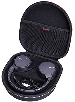 XANAD Harte Reise-Tragetasche für Sony WH-CH700N / Sony WHCH710N oder Sony WH-CH710N kabellose Kopfhörer mit Geräuschunterdrückung – Schutzhülle (schwarz)