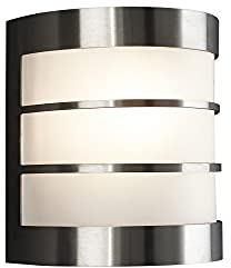 Philips Mygarden, aplique de pared exterior CALGARY, requiere una bombilla E27 de 60 W, acero inoxidable