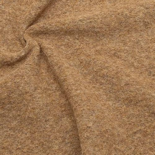 STOFFKONTOR Wollmix Walkstoff, Lana Cotta Stoff Meterware, Farbe Camel meliert - zum Nähen von Mänteln, Jacken, Röcken, Mützen, Dekoartikeln UVM.