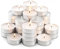 GREATOYAR Velas de Té, Candelita, Velas Pequeñas, Velas de Té Aromáticas, Velas con Aroma, Velas Romanticas, Candle de Pasión, Larga Duración, 4 Horas, Blanco, 10 Unidades