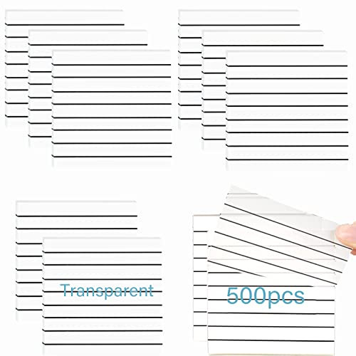 500 Blätter Transparente Haftnotizen,Wasserfest Clear Sticky Notes,10 Pads Transparent Sticky Notes,Selbstklebende Wasserfest zum Büchern Aufnehmen Notizen Büro Schüler
