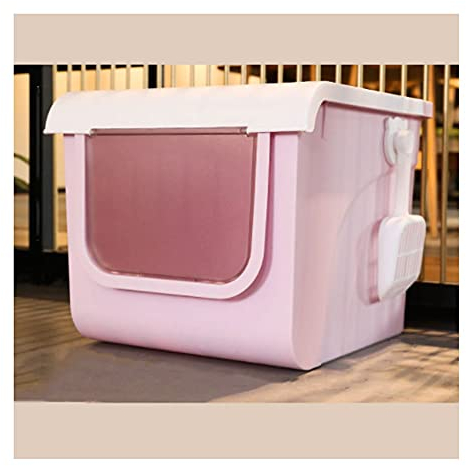 Katzentoilette Große Space Cat Wurf Box mit Katze Wurf Scoop Splash und Deodorant Aufwärts Einreise Vollständig geschlossene Toilette, Auswurf von Katzenbedarf Katzenklo (Color : A)