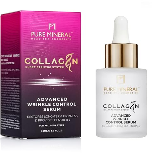 PURE MINERAL - Avancerat Antirynkserum med Kollagen - 30ml | Ansiktsserumet med kollagen återfuktar, hjälper till att jämna ut fina linjer och ger mer lyster.