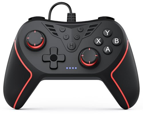 RivalPlay Manette pour PC, Manette PC avec Design Ergonomique, Manette PC Gamer, Mantette pour Steam Filaire, Vibration du Double Moteur, Noir