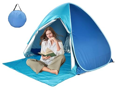 Pop-up-Strandzelt, Pop-up-Strandschirm | Leichte und einfach aufzubauende Cabana - Einfach aufzubauender Strandschirm, UV-Schutz-Sonnenschutz, sofortiges Zelt für den, Winddicht, inklusive Trag