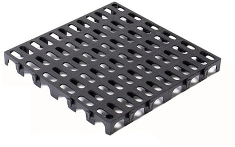 Tapis de sol emboîtable, briques emboîtables pour drainage de garage, dalles de sol modulaires pour terrasse de piscine, pour entraînement à domicile, garage, atelier, terrasse, patio ( 4 pcs)