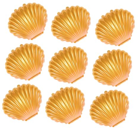minkissy Muschel Bonbonboxen Gold 10 Stück Perlmutt Muschelform Süßigkeitenbox Wiederverwendbare Party Favor Behälter für Hochzeit Geburtstag Schmuckaufbewahrung