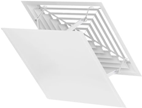 WATIIFUFU Central Air Conditioning Windshield White Square Air Deflector with Hook for Ac Vent Direction Control Prevent Direct