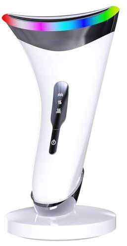 Gesichtsmassagegerät 7 Farben Modi,gesichtsmassagegerät Elektrisch MSG Gesicht Anti Gegen Falten，Face Massager mit 45℃ Konstantwärme, Anti-Aging，Beauty Hautstraffung Lifting Für Damen Herren