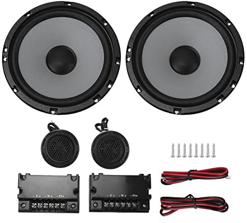 Brilluxa Auto Lautsprecher, 6,5 Zoll Koaxiallautsprecher Autolautsprecher 2 Stück 4Ω 12V Vollfrequenz Lautsprecher Set für Fahrzeug Audio Soundsystem Einbau vorne hinten