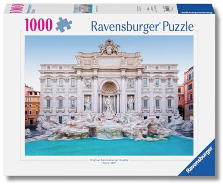 Ravensburger Puzzle 1000 Teile Rom Italien — Puzzle Erwachsene +14 Jahre, 70 x 50 cm, Puzzles für Erwachsene, Foto Rom, 1000-teilige Sammlung, Geschenkideen